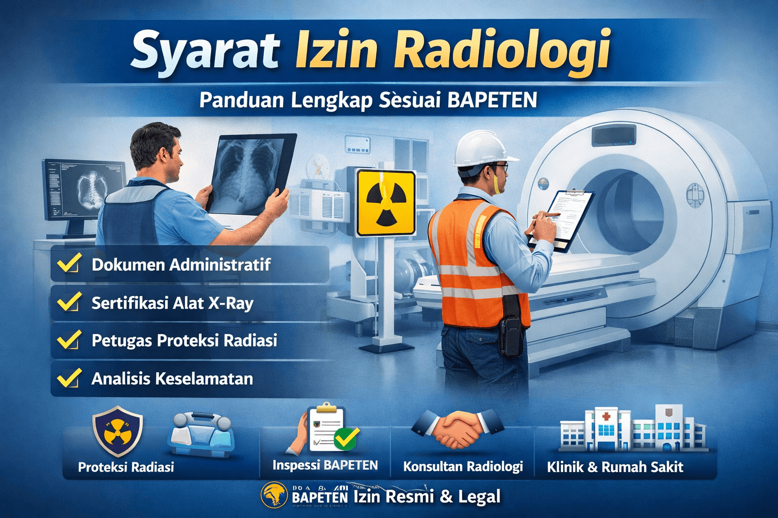"syarat izin radiologi sesuai BAPETEN untuk klinik dan rumah sakit"